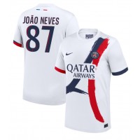 Camisa de Futebol Paris Saint-Germain Joao Neves #87 Equipamento Secundário 2024-25 Manga Curta